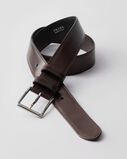 Antiqued leather belt, , hi-res