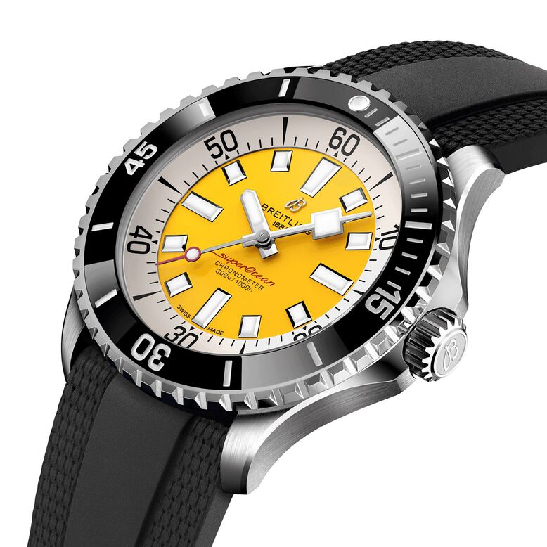 Superocean Automatic Code Yellow UK Edition 46mm Mens Watch Yellow Rubber, , hi-res