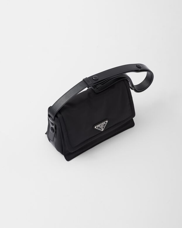 Small padded Re-Nylon shoulder bag, , hi-res
