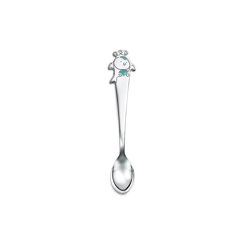 Tiny Tiffany Chick on a Rock Baby Spoon in Sterling Silver, , hi-res