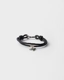 Braided nappa leather bracelet, , hi-res