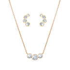 Classic Cz Climber Necklace And Earrings Set