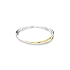Hyperbola Round Bangle - White Mixed Metal