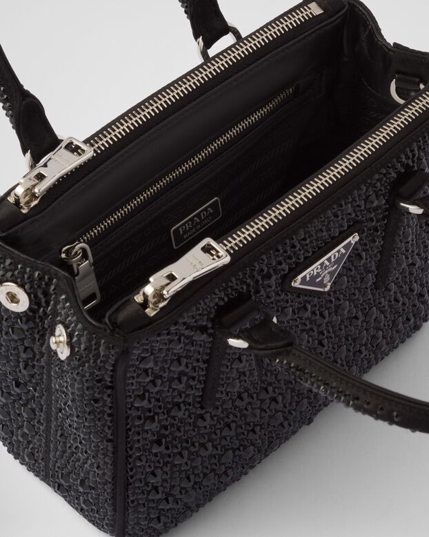 Prada Galleria satin mini-bag with crystals, , hi-res