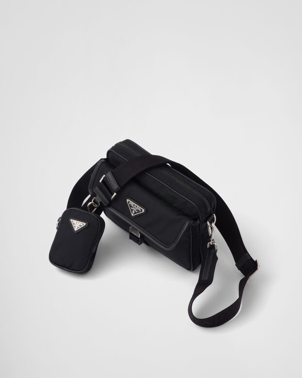 Re-Nylon and Saffiano leather shoulder bag, , hi-res