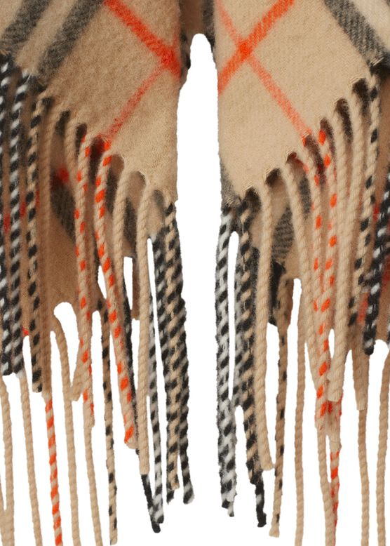 Check Wool Cashmere Cape, , hi-res