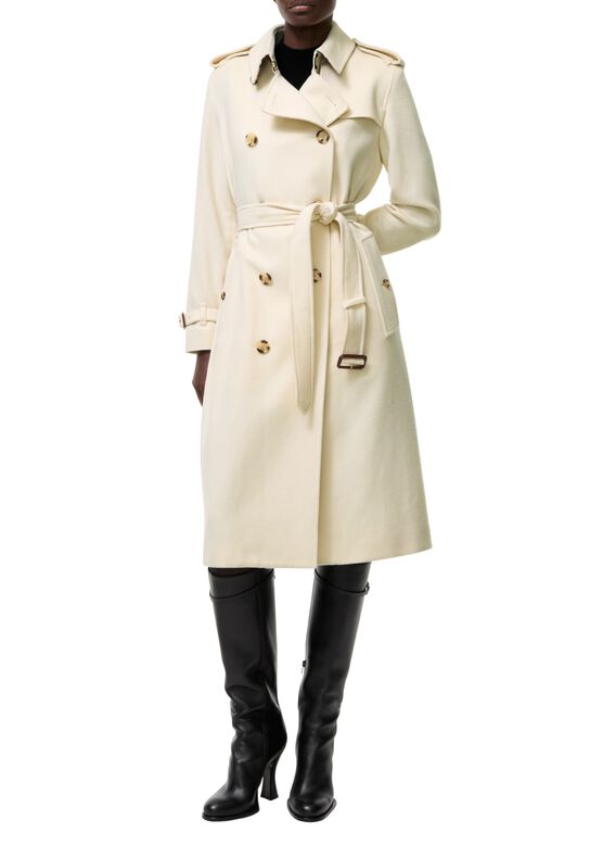 Long Cashmere Kensington Trench Coat, , hi-res