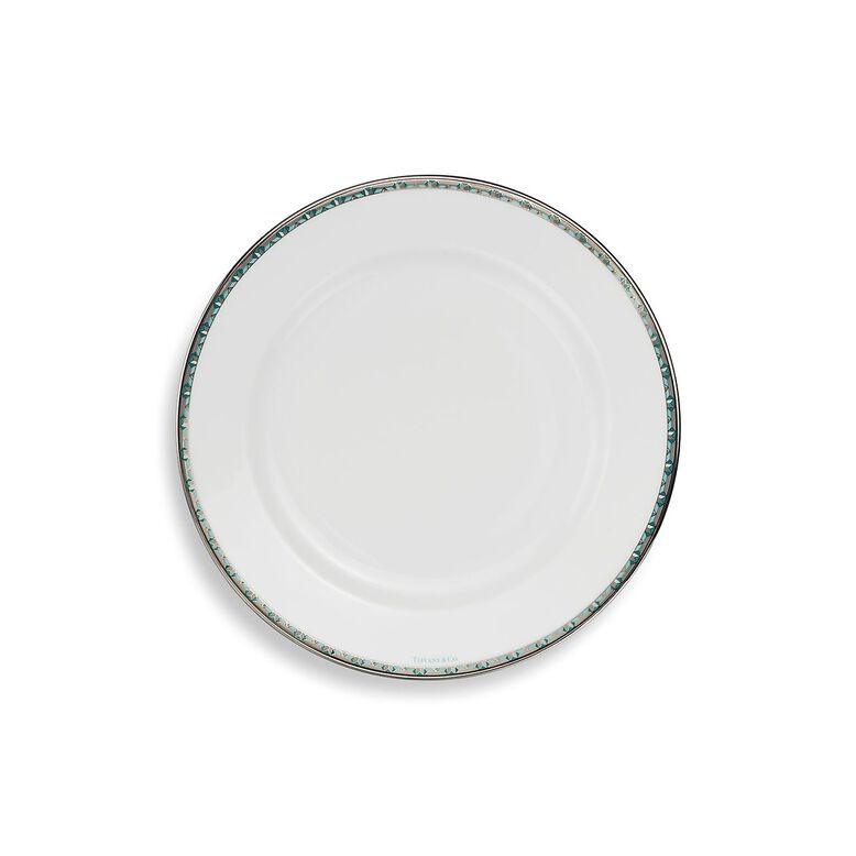 Tiffany T True Dessert Plate with a Hand-painted Platinum Rim, , hi-res