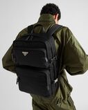 Re-Nylon and Saffiano leather backpack, , hi-res