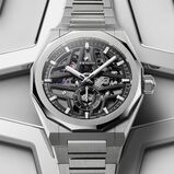Defy Skyline Skeleton Steel 41mm Black, , hi-res