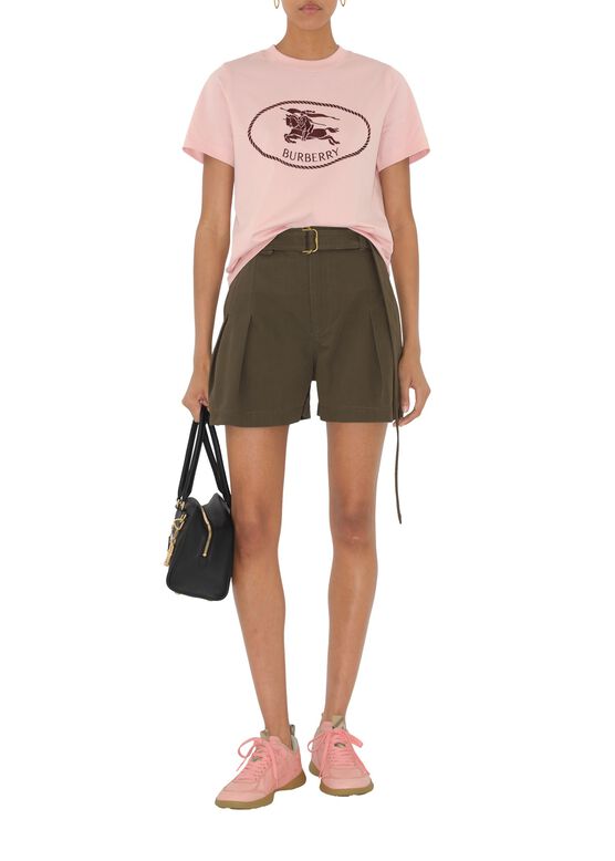 Knight Stamp Cotton T-shirt, , hi-res