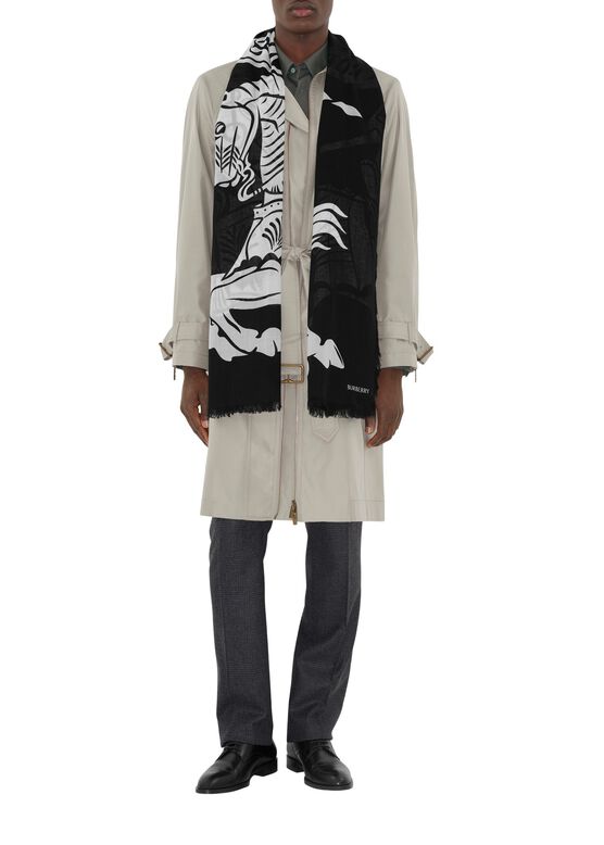 Wide EKD Wool Scarf, , hi-res