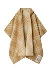 Reversible Check Wool Cape