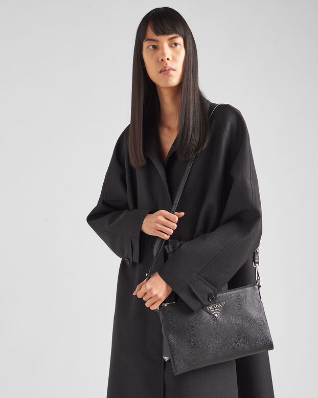 Leather shoulder bag, , hi-res