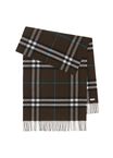 Wide Check Cashmere Scarf