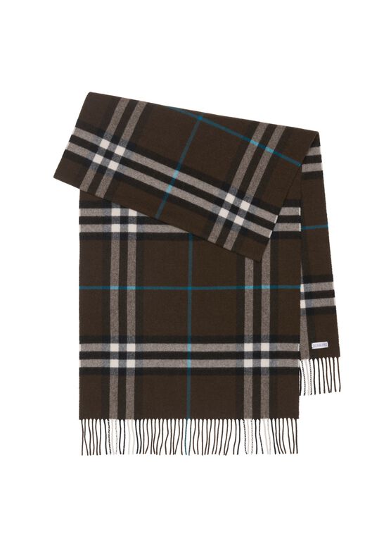 Wide Check Cashmere Scarf, , hi-res