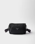 Medium Re-Nylon and Saffiano leather shoulder bag
