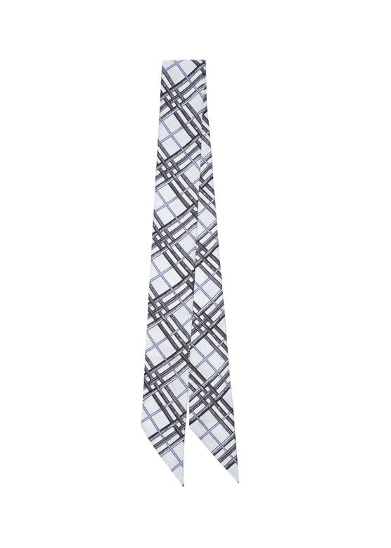 Skinny Reversible Etched Knight Silk Scarf, , hi-res