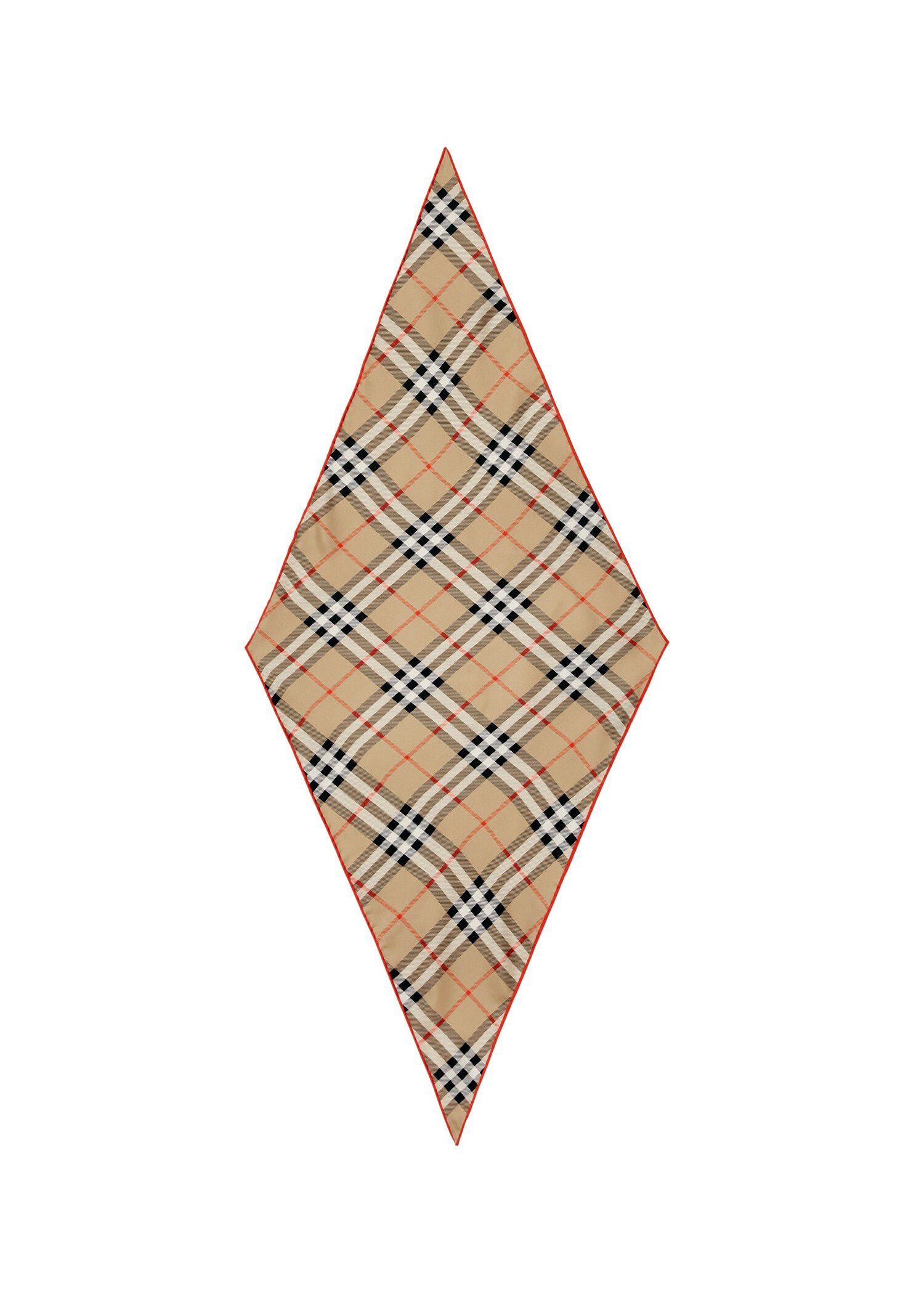 【関税&送料込み】Burberry 'Check' Brown Polyester Blend S Burberry Check Silk Scarf Hats & Scarves | Heathrow Reserve