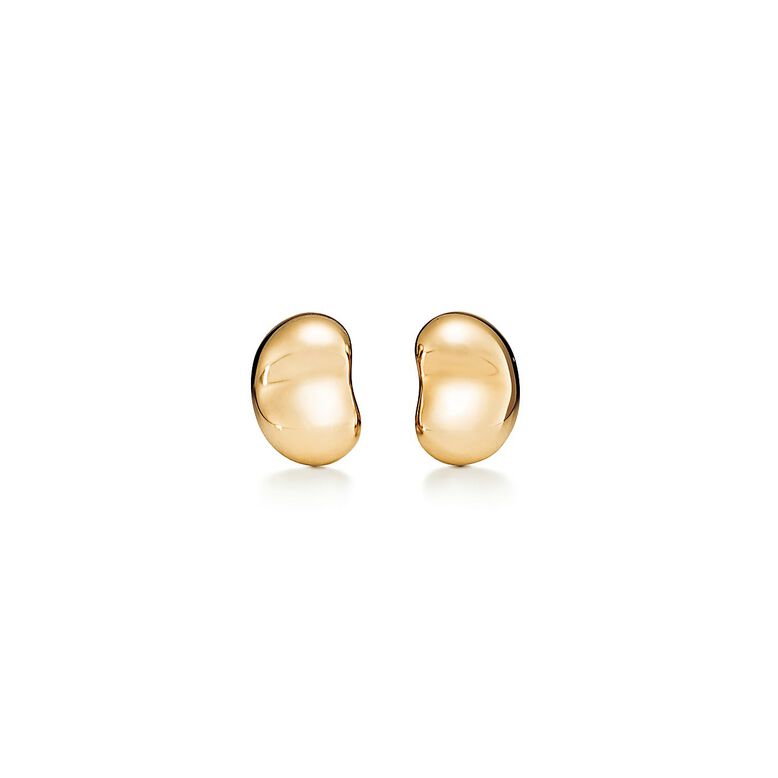 Elsa Peretti&reg; Bean Design earrings in 18k gold. - Size 9 mm, , hi-res