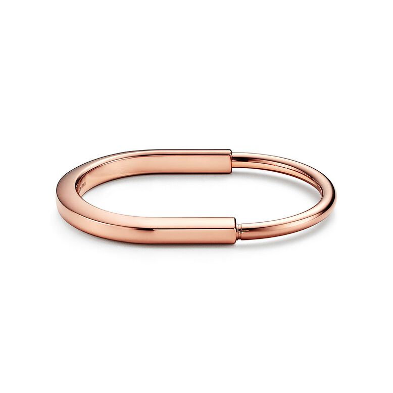 Tiffany Lock Bangle in Rose Gold - Size Large, , hi-res