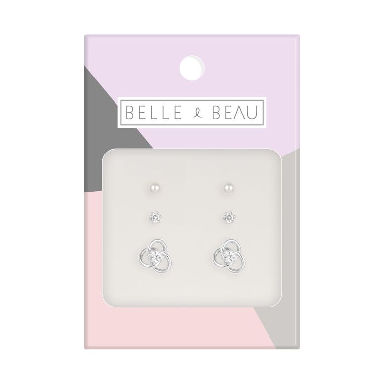 Cocktail Knot Earring Set, , hi-res