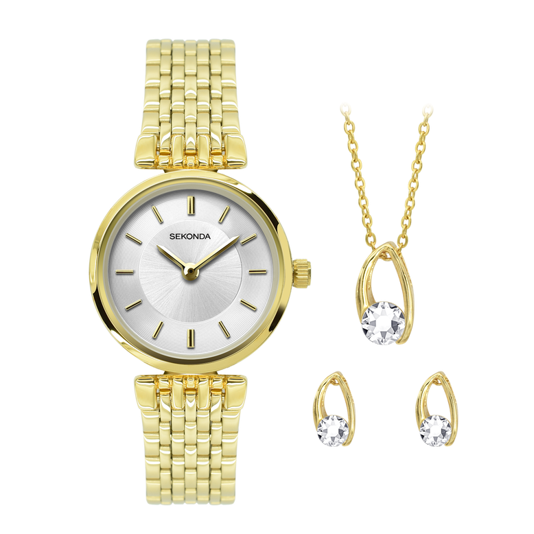 Watch and Jewellery Giftset - Silver, , hi-res