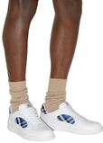 Leather and Check Terrace Sneakers​, , hi-res