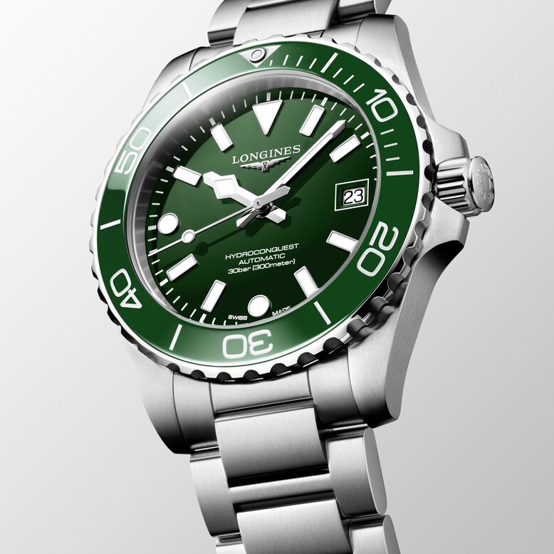 HydroConquest 39mm Mens Watch Green, , hi-res