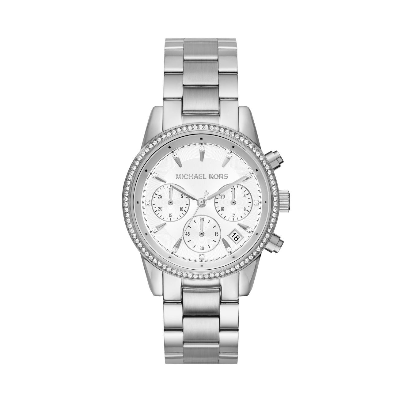 Michael Kors Ladies Ritz Chronograph Watch Watches Heathrow Reserve Collect