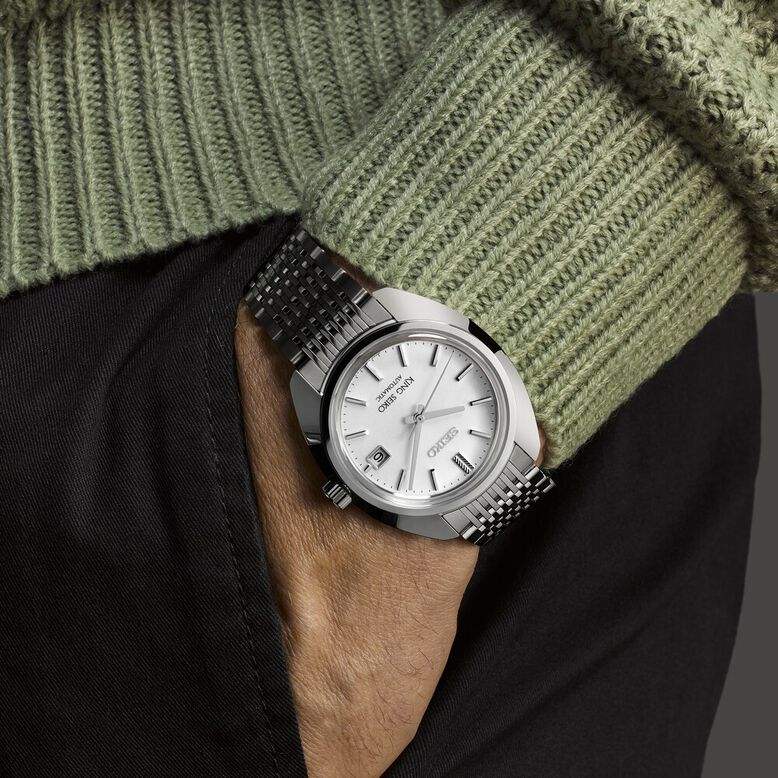 King Seiko &#39;Metropolis Silver&#39; 6L 1969 Re-Interpretation 39.5mm Mens Watch, , hi-res