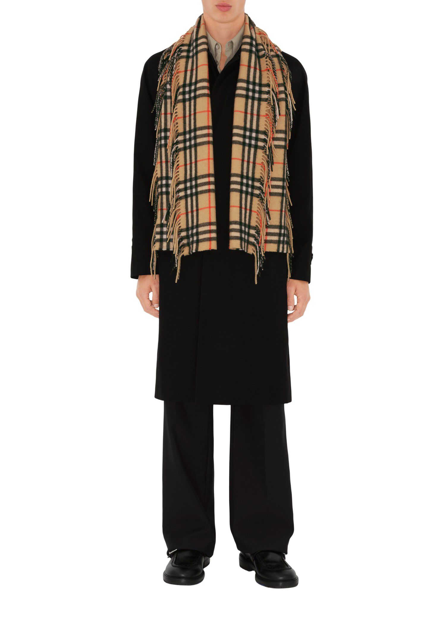 The classic vintage check cashmere scarf cheap