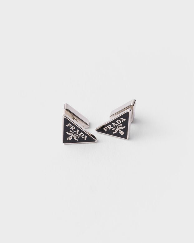 Enameled metal earrings, , hi-res