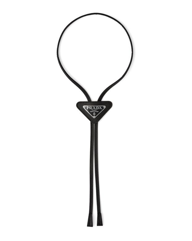 Saffiano leather bolo tie, , hi-res
