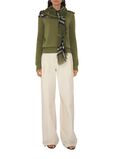 Wide Check Wool Scarf, , hi-res