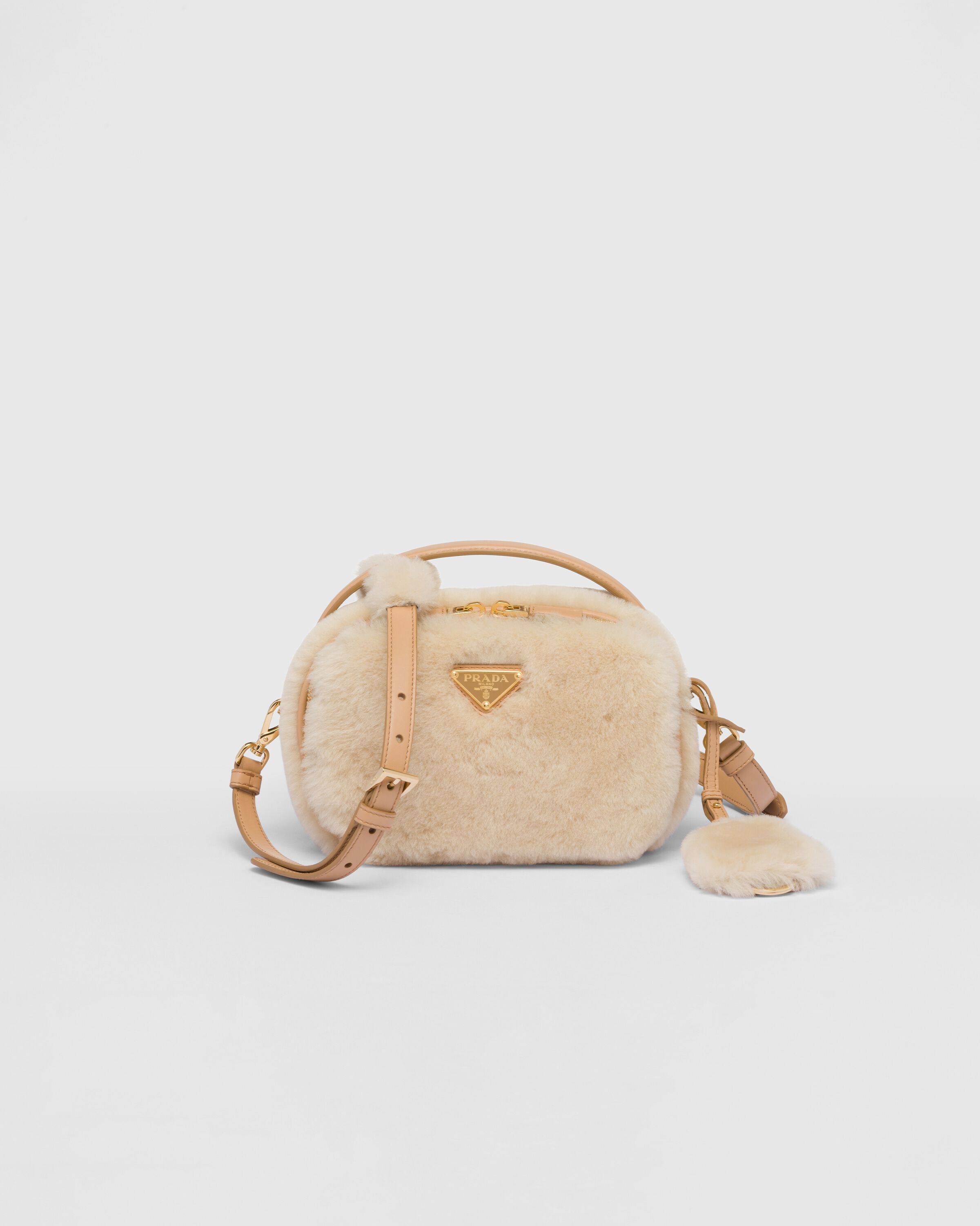 Prada Odette shearling mini bag
