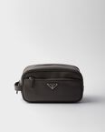 Saffiano leather travel pouch