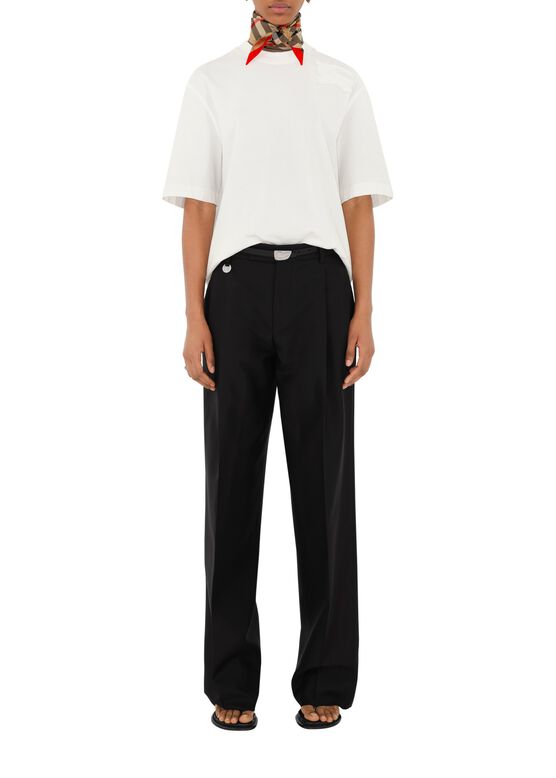 Skinny Check Silk Scarf, , hi-res