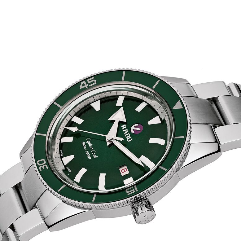 Captain Cook Green Automatic Mens Watch, , hi-res