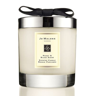 Peony &amp; Blush Suede  Home Candle, , hi-res
