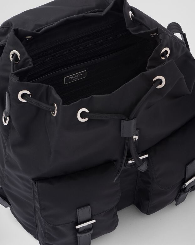 Re-Nylon medium backpack with pouch, , hi-res