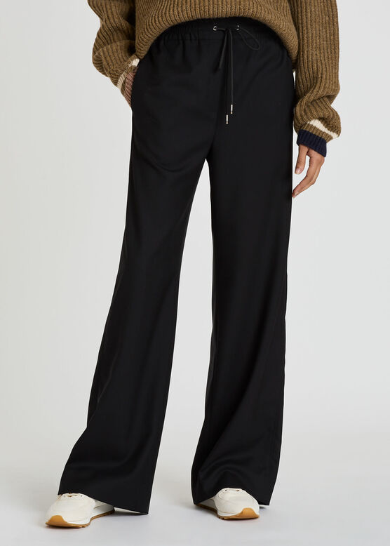 Paul Smith Women&#39;s A Suit To Travel In - Women&#39;s Black Drawstring Wide Leg Trousers, , hi-res