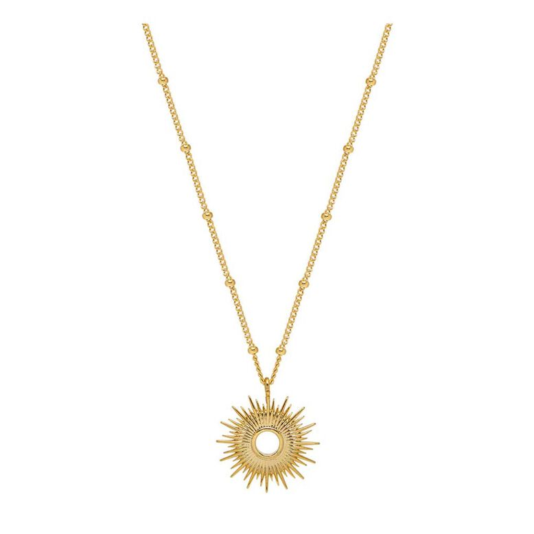 Full Sunburst Gold Necklace, , hi-res