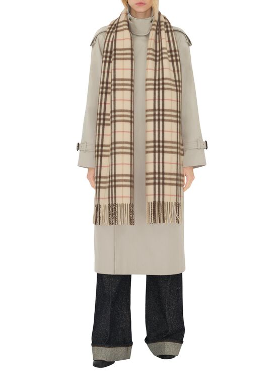 Check Cashmere Scarf, , hi-res