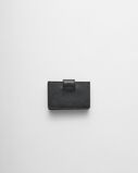 Saffiano and smooth leather card holder, , hi-res