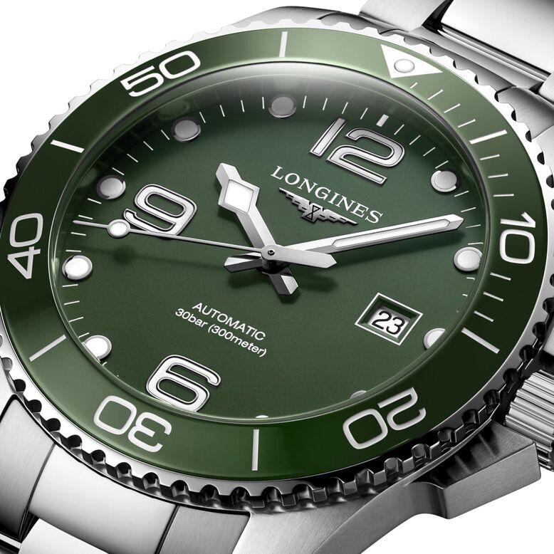 HydroConquest 43mm Mens Watch Green, , hi-res
