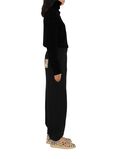 Check Label Cotton Jogging Pants, , hi-res