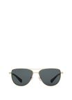 Metal Logo Square Sunglasses