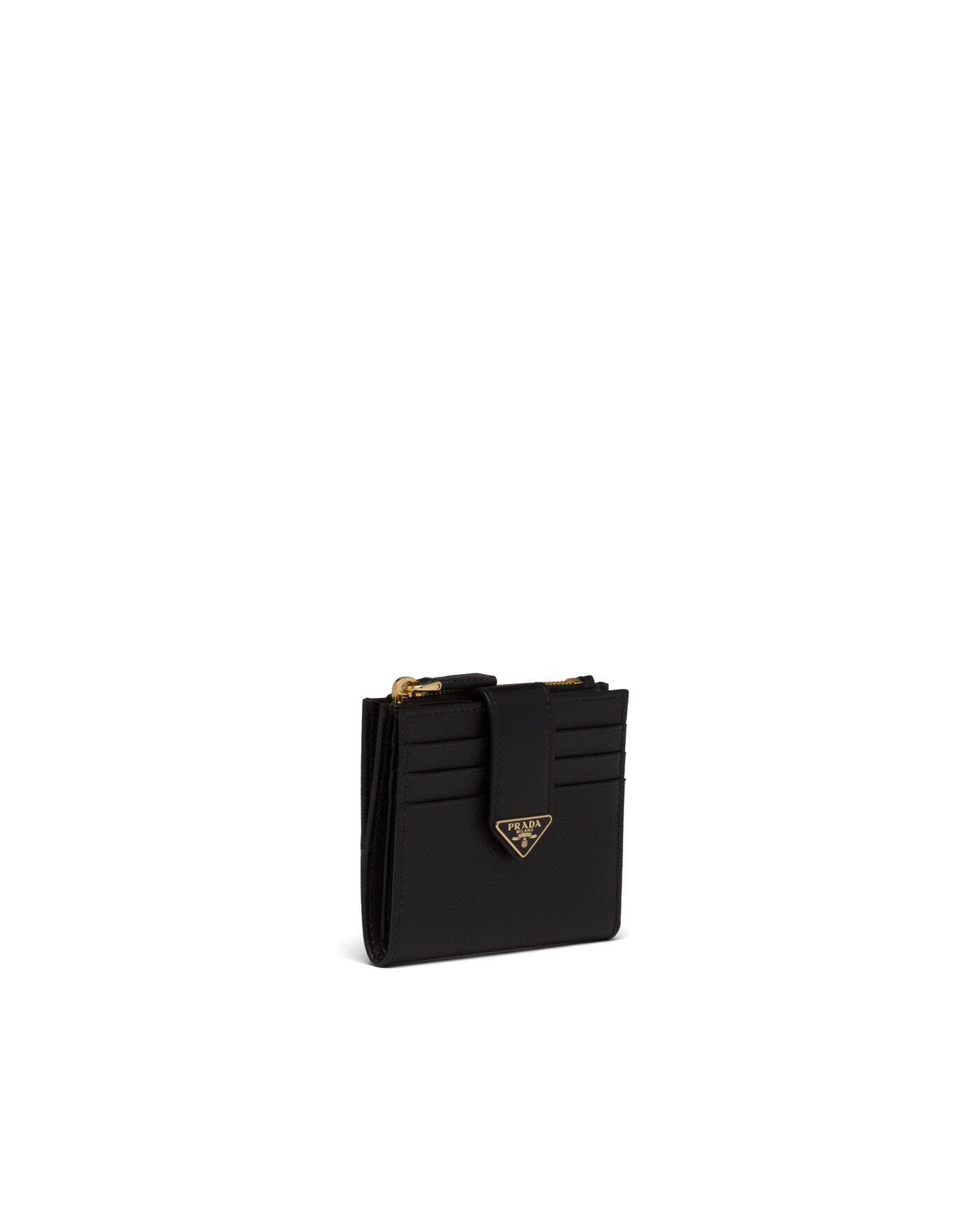 Small Saffiano and smooth leather wallet