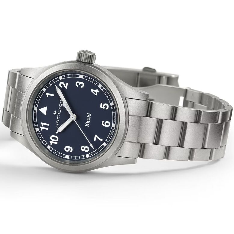 Khaki Field Quartz 38mm Unisex Watch Blue, , hi-res